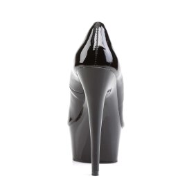 Pleaser Sandalia de Tacón DELIGHT-685 Negro Charol EU-36 / US-6