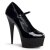 Pleaser Sandalia de Tacón DELIGHT-687 Negro Charol EU-35 / US-5