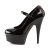 Pleaser Sandalia de Tacón DELIGHT-687FH Negro Rojo EU-35 / US-5