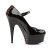 Pleaser Sandalia de Tacón DELIGHT-687FH Negro Rojo EU-36 / US-6