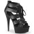 Pleaser Sandalia de Tacón DELIGHT-693 Negro EU-36 / US-6