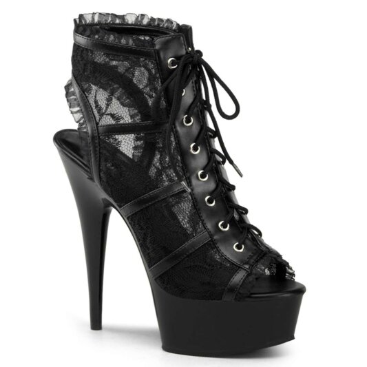 Pleaser Botín DELIGHT-696LC Negro EU-41 / US-11
