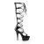 Pleaser Sandalia de Tacón DELIGHT-698 Negro Charol EU-37 / US-7