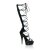 Pleaser Sandalia de Tacón DELIGHT-698 Negro Charol EU-39 / US-9