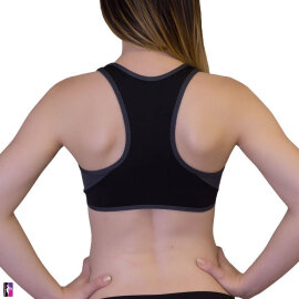 PoleFit Top Retro Sport S Negro / Gris