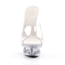 Pleaser Zapato Abierto ECLIPSE-601 Plata Transparente...