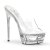Pleaser Zapato Abierto ECLIPSE-601 Plata Transparente EU-36 / US-6
