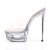 Pleaser Zapato Abierto ECLIPSE-601 Plata Transparente EU-37 / US-7