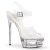 Pleaser Sandalia de Tacón ECLIPSE-608 Plata Transparente EU-35 / US-5