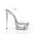 Pleaser Sandalia de Tacón ECLIPSE-608 Plata Transparente EU-35 / US-5