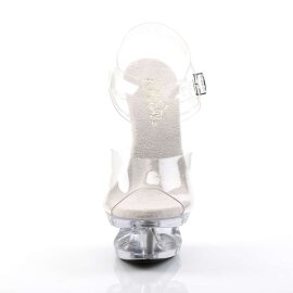 Pleaser Sandalia de Tacón ECLIPSE-608 Plata...
