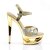 Pleaser Sandalia de Tacón ECLIPSE-619G Dorado Metalizado Cromo EU-35 / US-5