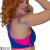 PoleFit Top Retro Sport S Azul / Fucsia