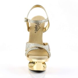 Pleaser Sandalia de Tacón ECLIPSE-619G Dorado...