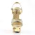 Pleaser Sandalia de Tacón ECLIPSE-619G Dorado Metalizado Cromo EU-39 / US-9