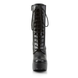 Pleaser Botín ELECTRA-1020 Negro Cuero Sintético EU-40 / US-10