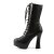 Pleaser Botín ELECTRA-1020 Negro Cuero Sintético EU-40 / US-10