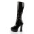 Pleaser Bota ELECTRA-2000Z Negro Sintético Charol EU-42 / US-12