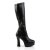 Pleaser Bota ELECTRA-2000Z Negro Sintético Charol EU-37 / US-7