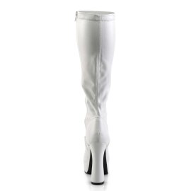 Pleaser Bota ELECTRA-2000Z Blanco Elástico Piel Sintética EU-38 / US-8
