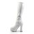 Pleaser Bota ELECTRA-2000Z Blanco Elástico Piel Sintética EU-39 / US-9