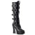 Pleaser Bota ELECTRA-2042 Negro Cuero Sintético EU-37 / US-7