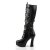 Pleaser Bota ELECTRA-2042 Negro Cuero Sintético EU-37 / US-7