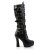 Pleaser Bota ELECTRA-2042 Negro Cuero Sintético EU-37 / US-7