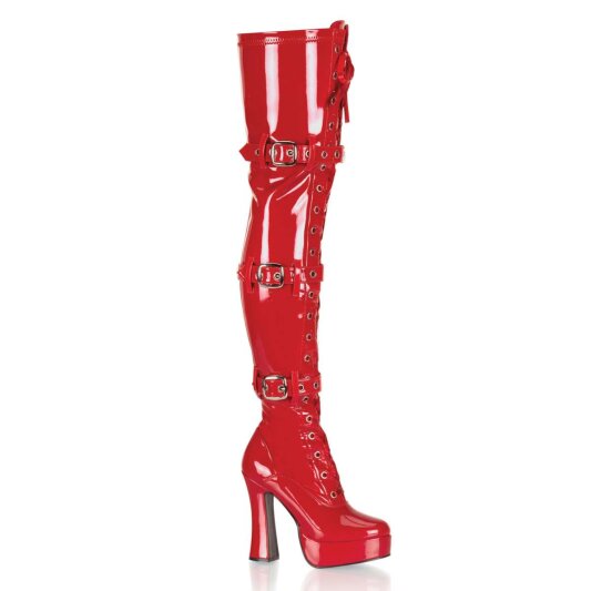 Pleaser Bota Alta ELECTRA-3028 Rojo EU-41 / US-11