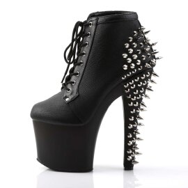 Pleaser Botín FEARLESS-700-28 Negro Cuero Sintético EU-40 / US-10