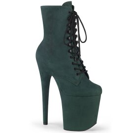 Pleaser FLAMINGO-1020FS Plateau Ankle Boots Suede Green...