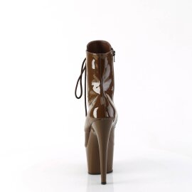 Pleaser ADORE-1020 Plateau Ankle Boots Patent Mocha EU-38 / US-8