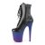 Pleaser Botín FLAMINGO-1020BP Negro Cuero SintéticoAzul-Lila EU-35 / US-5