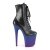 Pleaser Botín FLAMINGO-1020BP Negro Cuero SintéticoAzul-Lila EU-35 / US-5