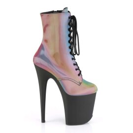 Pleaser Botín FLAMINGO-1020REFL Multicolor Reflectante Negro EU-35 / US-5