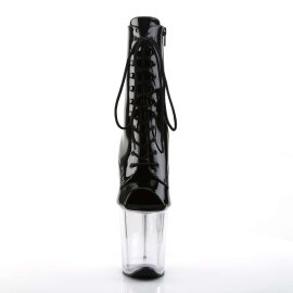 Pleaser Botín FLAMINGO-1021 Negro Charol Transparente EU-35 / US-5