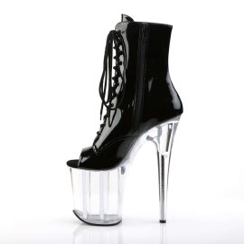Pleaser Botín FLAMINGO-1021 Negro Charol Transparente EU-35 / US-5
