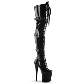 Pleaser Bota Alta FLAMINGO-3028 Negro Charol...
