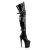 Pleaser Bota Alta FLAMINGO-3028 Negro Charol ElásticoEU-37 / US-7