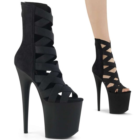 Pleaser Sandalia de Tacón FLAMINGO-800-24 Negro EU-37 / US-7