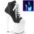 Pleaser Botín FLAMINGO-800SK-02 Negro Blanco-Neón EU-35 / US-5