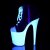 Pleaser Botín FLAMINGO-800SK-02 Negro Blanco-Neón EU-36 / US-6