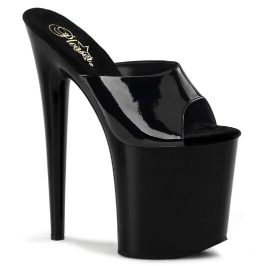 Pleaser Zapato Abierto FLAMINGO-801 Negro CharolEU-35 / US-5