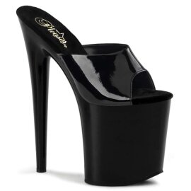 Pleaser Zapato Abierto FLAMINGO-801 Negro CharolEU-35 / US-5