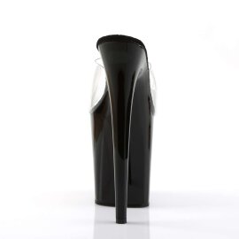 Pleaser Zapato Abierto FLAMINGO-801 Negro Transparente EU-35 / US-5