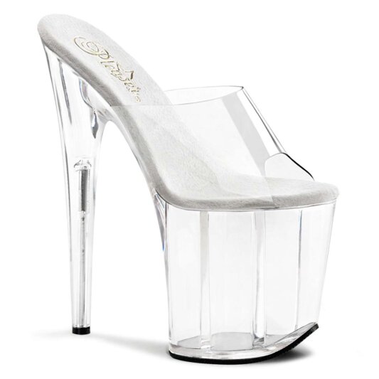 Pleaser Zapato Abierto FLAMINGO-801 Plata Transparente EU-35 / US-5