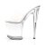 Pleaser Zapato Abierto FLAMINGO-801 Plata Transparente EU-35 / US-5