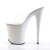 Pleaser Zapato Abierto FLAMINGO-801 Blanco Transparente EU-37 / US-7