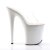 Pleaser Zapato Abierto FLAMINGO-801 Blanco Transparente EU-37 / US-7