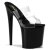Pleaser Zapato Abierto FLAMINGO-802 Negro Transparente EU-37 / US-7